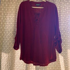 Burgundy shirt